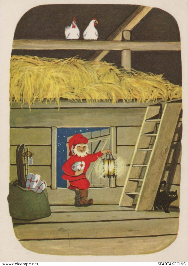 PÈRE NOËL Bonne Année Noël Vintage Carte Postale CPSM #PAU554.A - Santa Claus