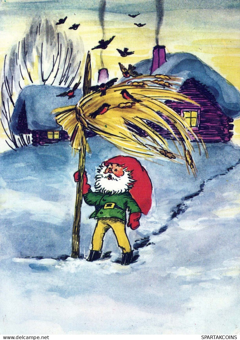 PÈRE NOËL Bonne Année Noël Vintage Carte Postale CPSM #PAU589.A - Santa Claus