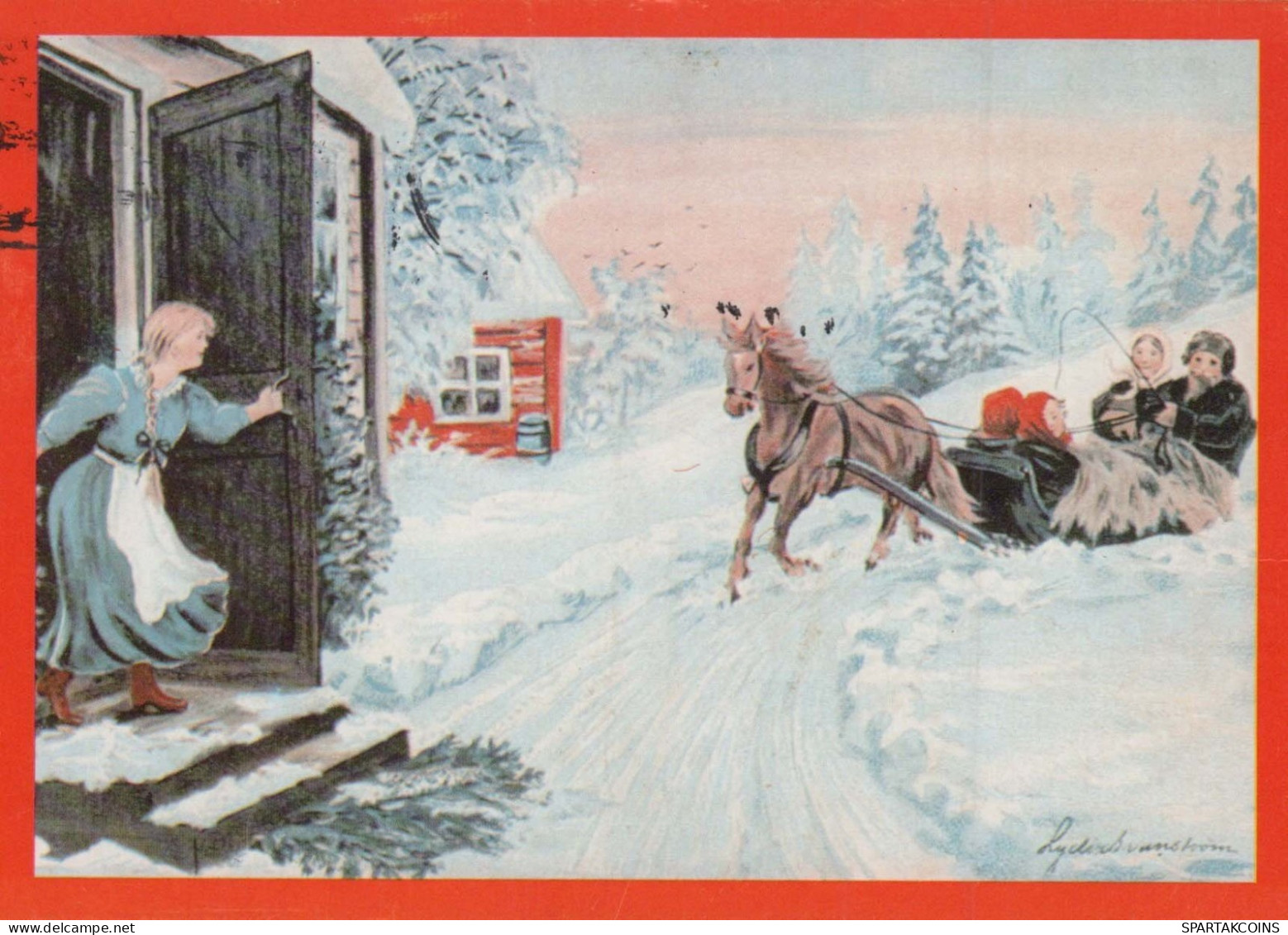 Bonne Année Noël CHEVAL Vintage Carte Postale CPSM #PAS932.A - Neujahr