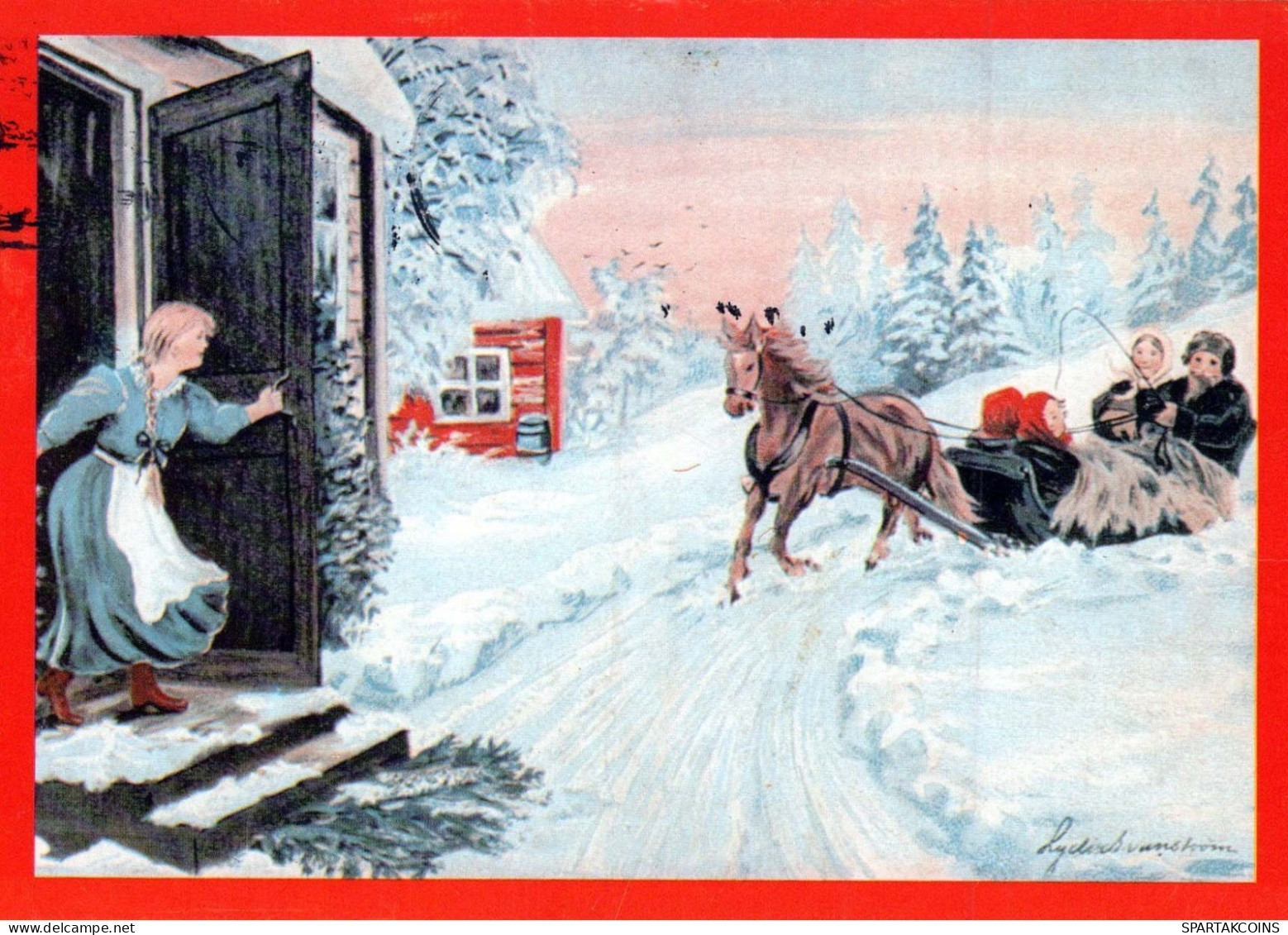 Bonne Année Noël CHEVAL Vintage Carte Postale CPSM #PAS932.A - Neujahr