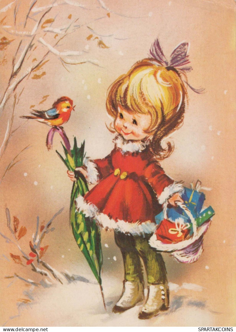 Happy New Year Christmas Children Vintage Postcard CPSM #PAS914.A - Neujahr