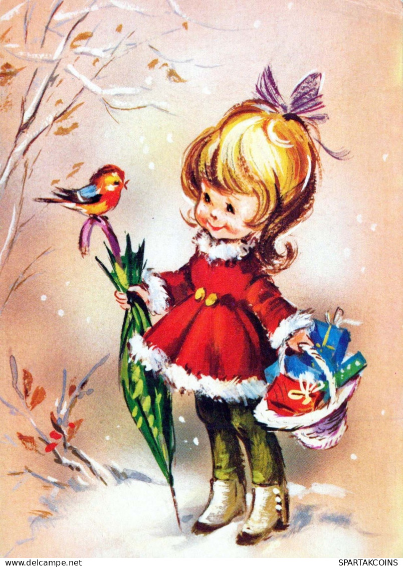 Happy New Year Christmas Children Vintage Postcard CPSM #PAS914.A - Neujahr