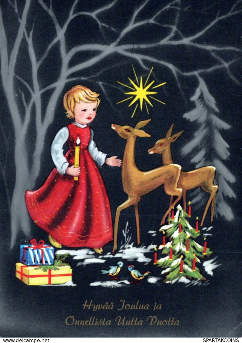 Bonne Année Noël ENFANTS Vintage Carte Postale CPSM #PAS902.A - Neujahr