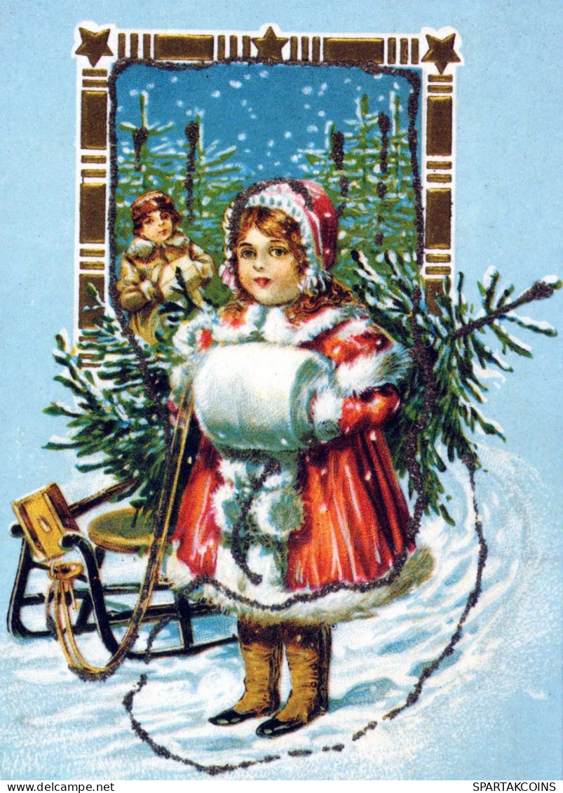 Buon Anno Natale BAMBINO Vintage Cartolina CPSM #PAS861.A - Neujahr