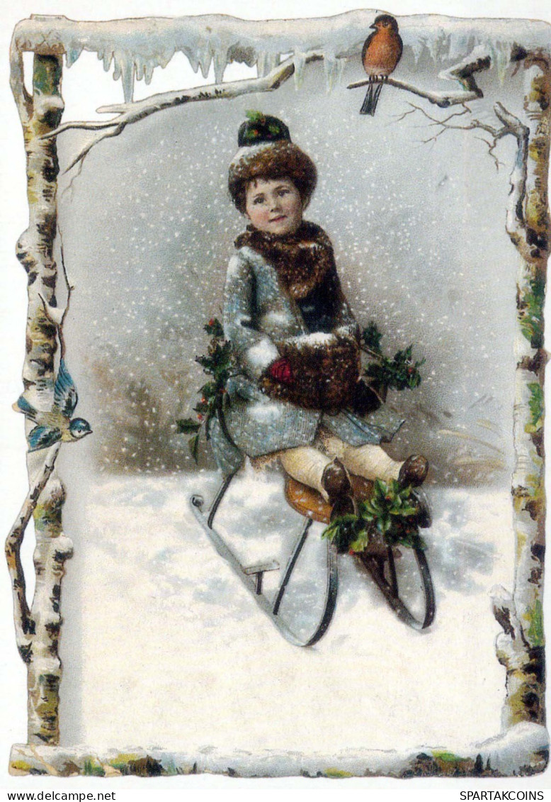 Neujahr Weihnachten KINDER Vintage Ansichtskarte Postkarte CPSM #PAS848.A - Neujahr