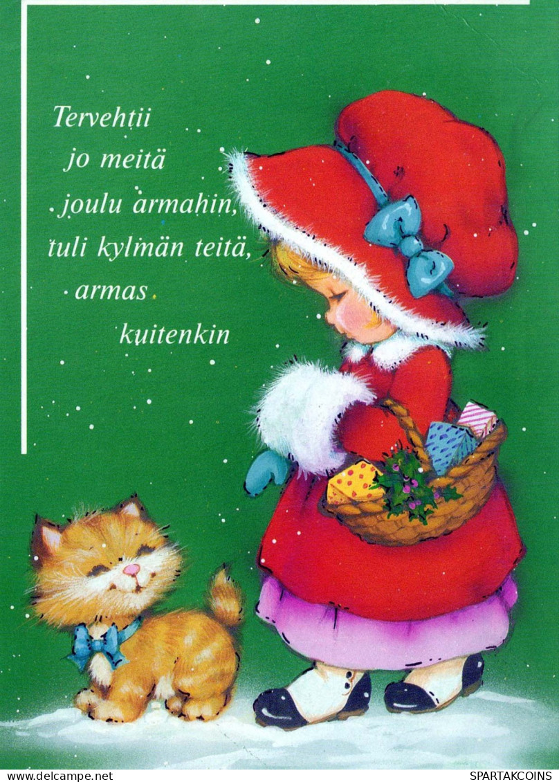 Buon Anno Natale BAMBINO Vintage Cartolina CPSM #PAS806.A - Neujahr