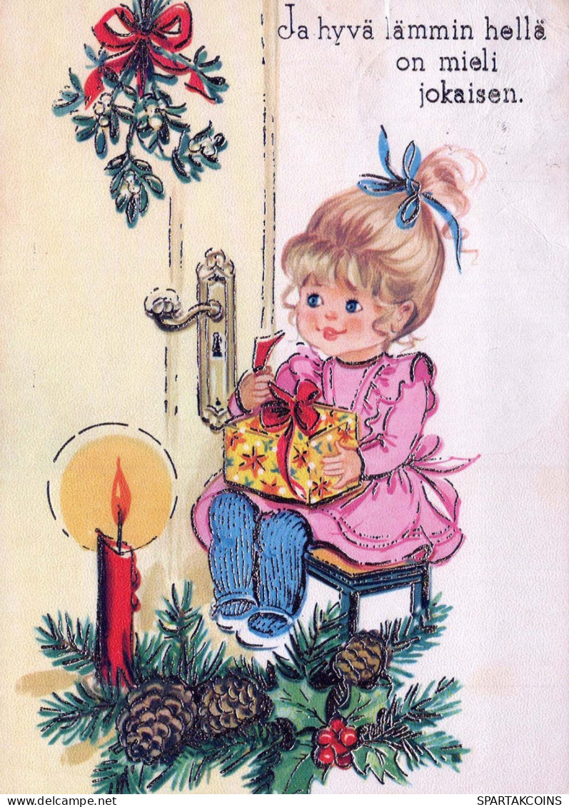 Feliz Año Navidad NIÑOS Vintage Tarjeta Postal CPSM #PAS845.A - Neujahr
