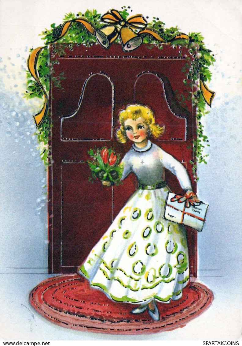 Buon Anno Natale BAMBINO Vintage Cartolina CPSM #PAS791.A - Neujahr
