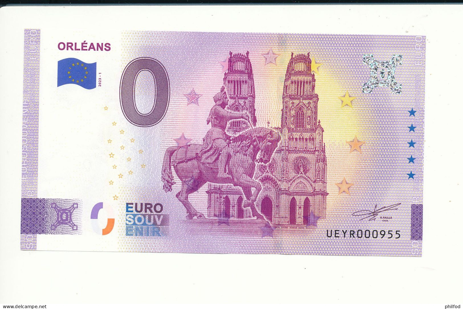 Billet Touristique 0 Euro - ORLEANS - UEYR - 2023-1  N° 955 - Other & Unclassified