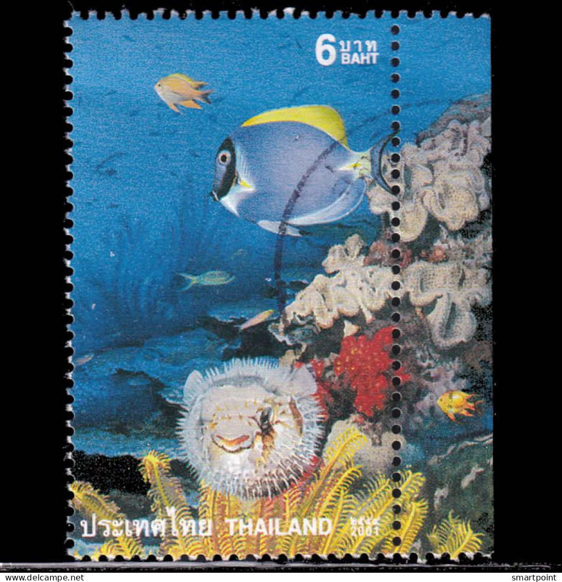 Thailand Stamp 2001 Marine Life 6 Baht - Used - Thaïlande