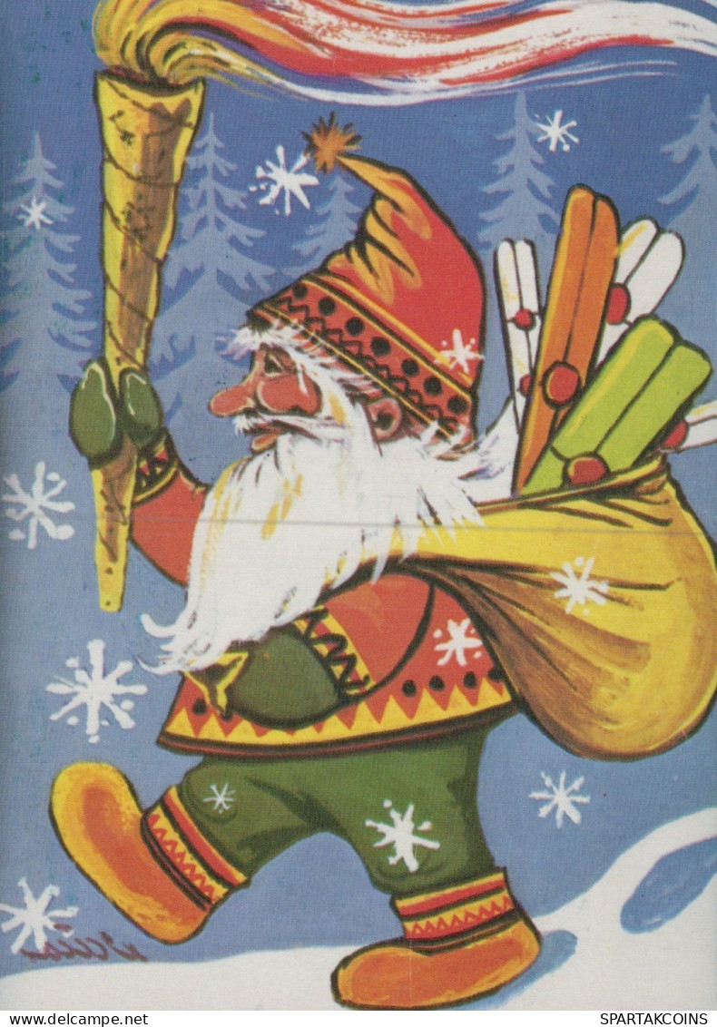 WEIHNACHTSMANN SANTA CLAUS WEIHNACHTSFERIEN Vintage Postkarte CPSM #PAK954.A - Santa Claus
