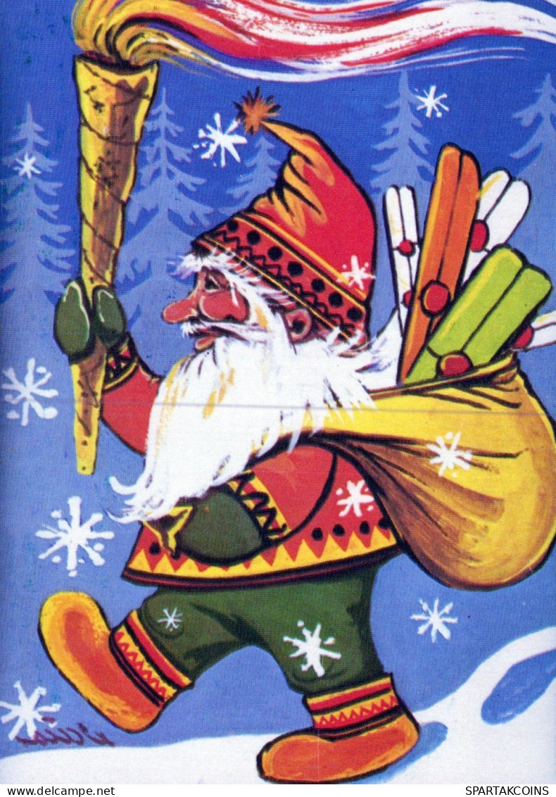 WEIHNACHTSMANN SANTA CLAUS WEIHNACHTSFERIEN Vintage Postkarte CPSM #PAK954.A - Santa Claus