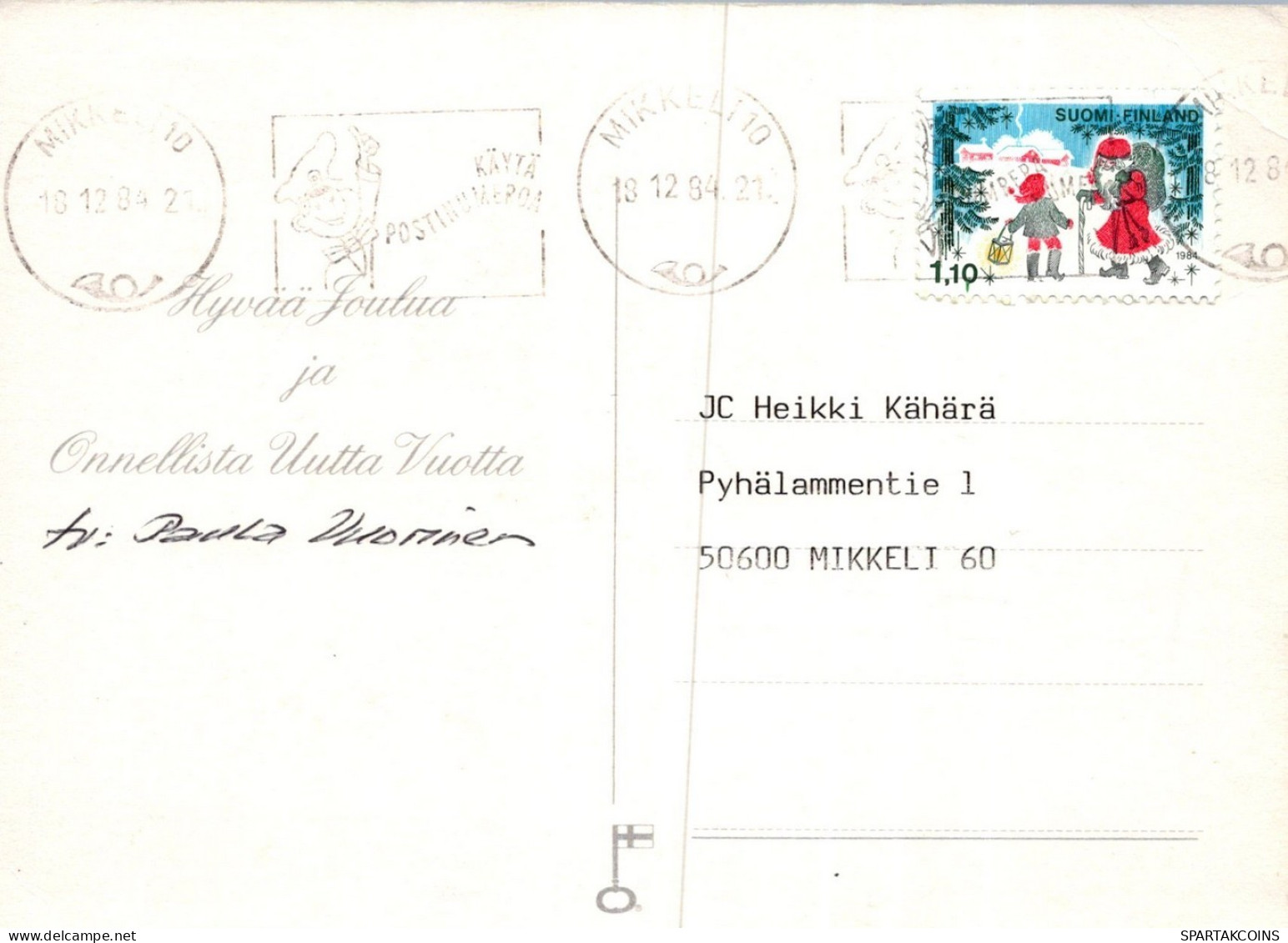 BABBO NATALE Natale Vintage Cartolina CPSM #PAK762.A - Santa Claus