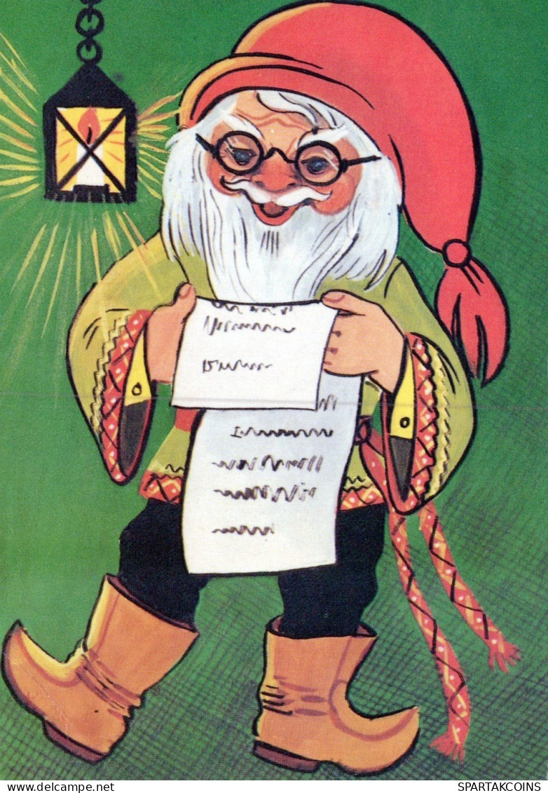 BABBO NATALE Natale Vintage Cartolina CPSM #PAK778.A - Santa Claus