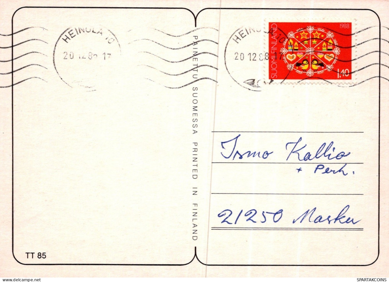 PAPÁ NOEL NAVIDAD Fiesta Vintage Tarjeta Postal CPSM #PAK746.A - Santa Claus