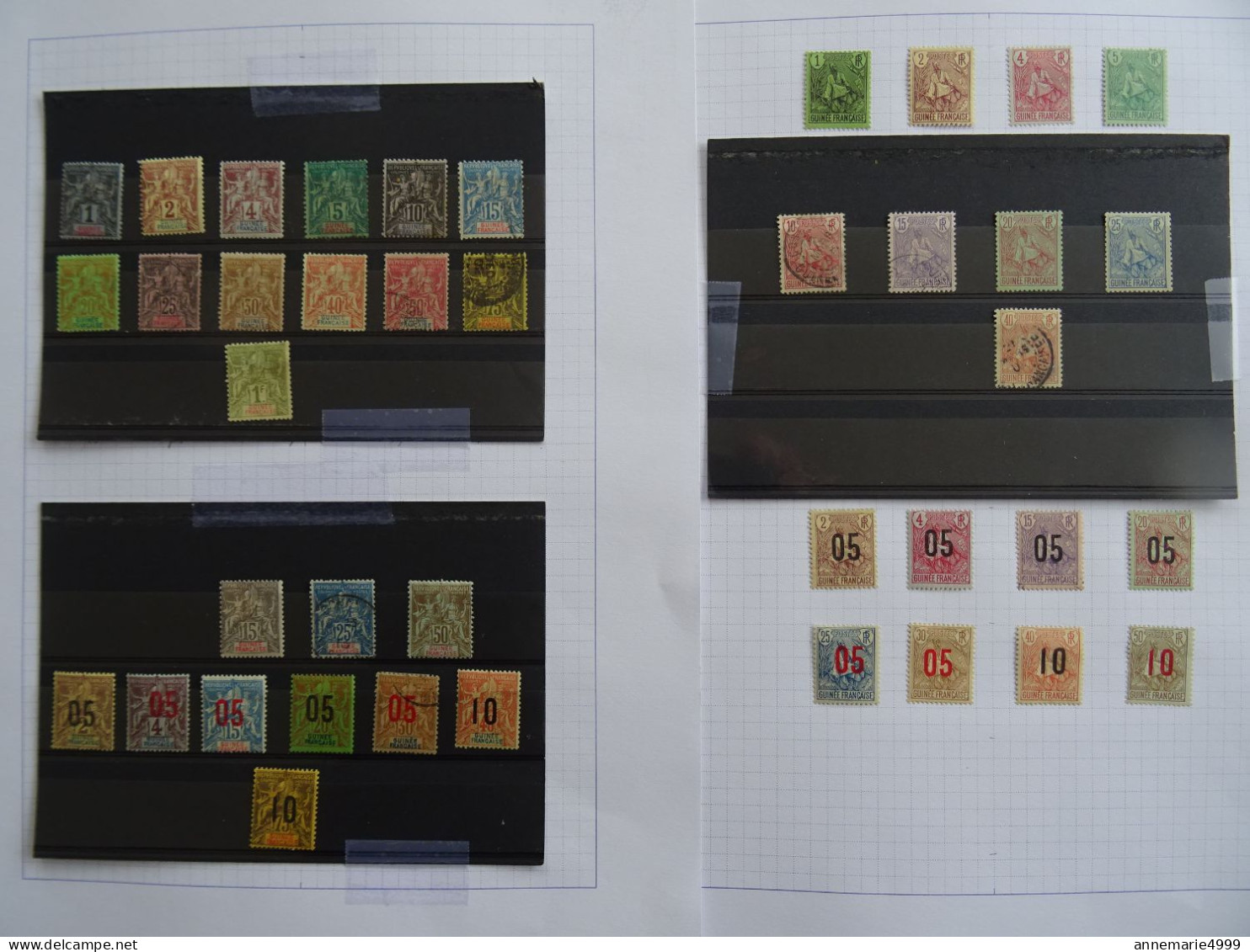 FRANCE Colonies GUINEE Collection Très Avancée Cote 1290 € - Souvenir Blocks & Sheetlets