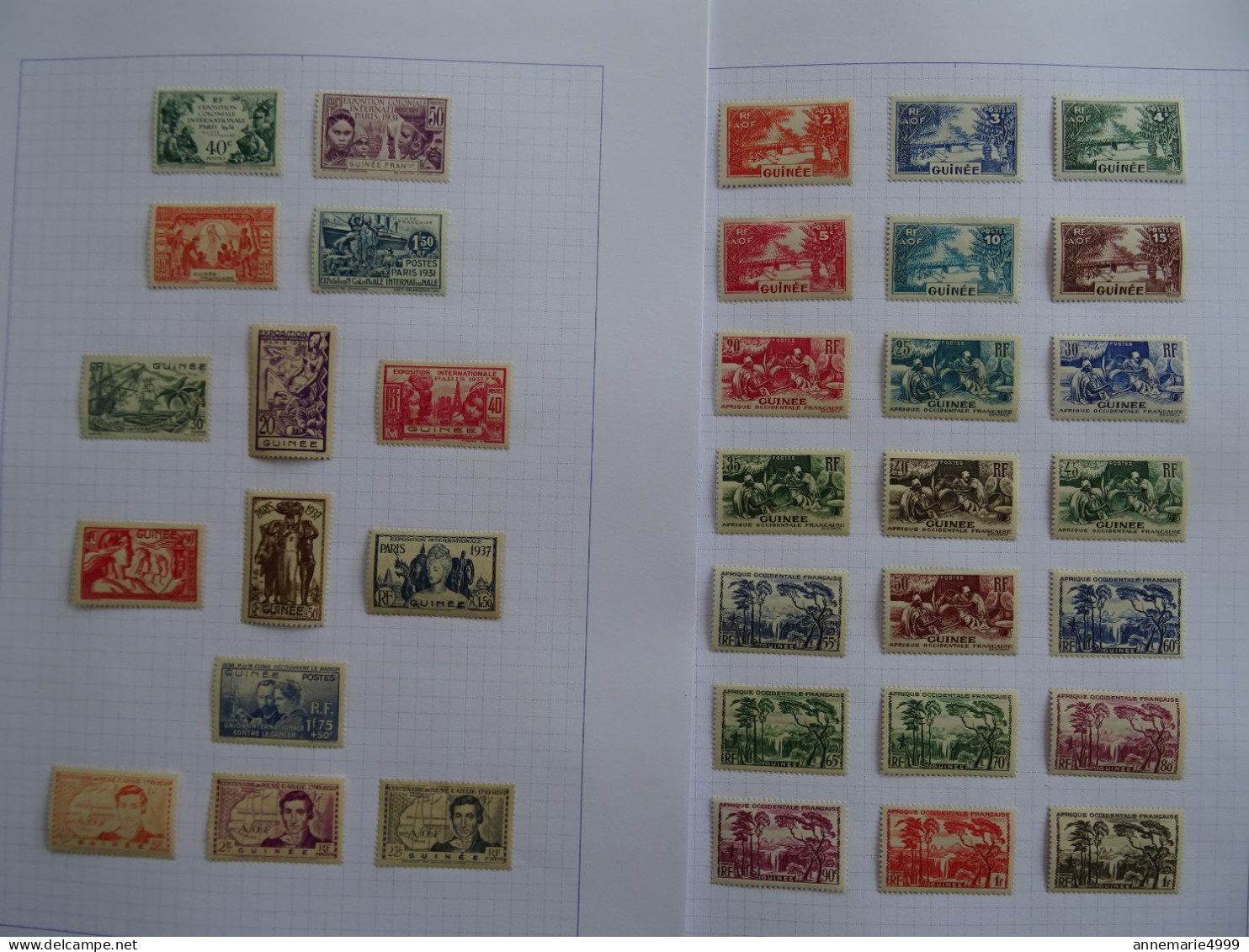 FRANCE Colonies GUINEE Collection Très Avancée Cote 1290 € - Souvenir Blocks & Sheetlets