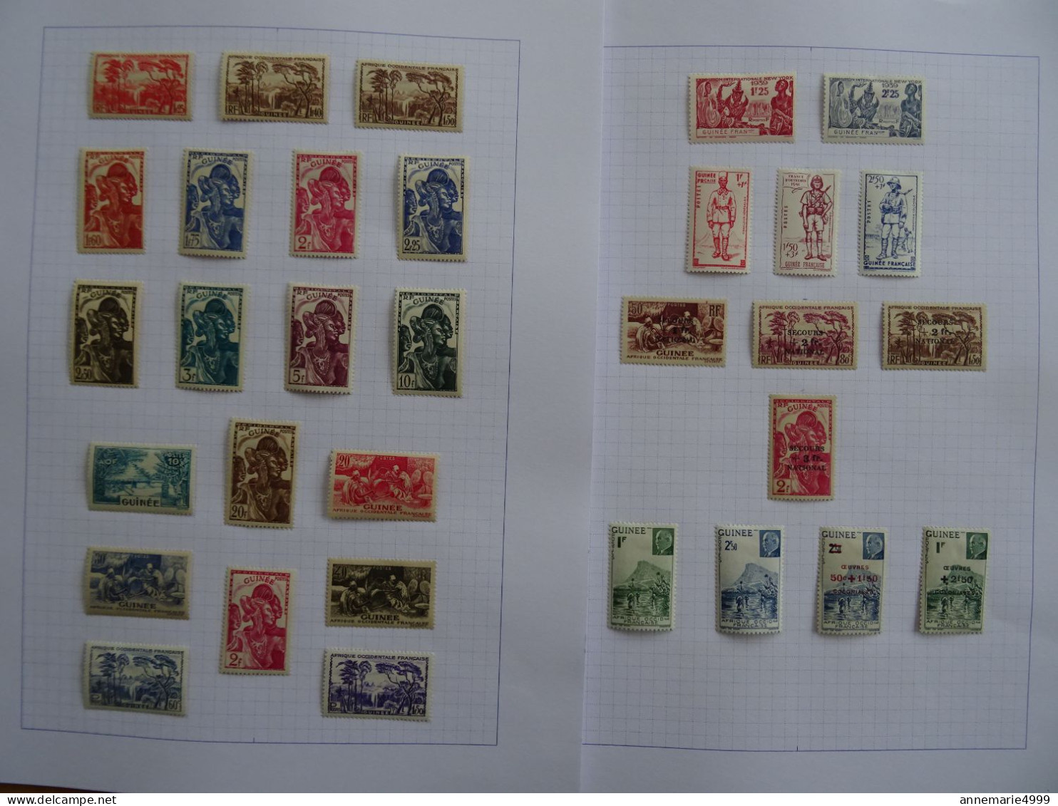 FRANCE Colonies GUINEE Collection Très Avancée Cote 1290 € - Souvenir Blocks