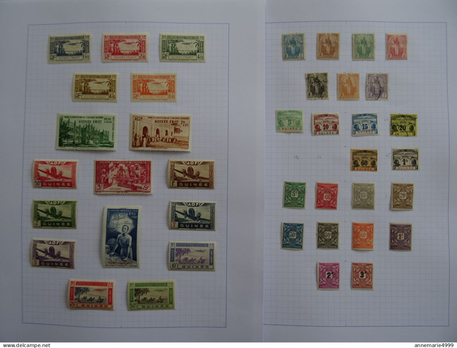 FRANCE Colonies GUINEE Collection très avancée Cote 1290 €