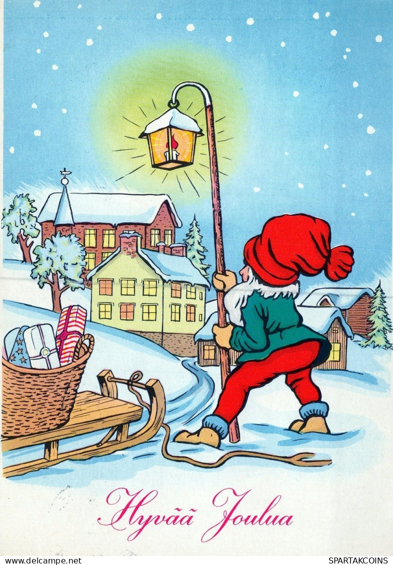 WEIHNACHTSMANN SANTA CLAUS WEIHNACHTSFERIEN Vintage Postkarte CPSM #PAK708.A - Santa Claus