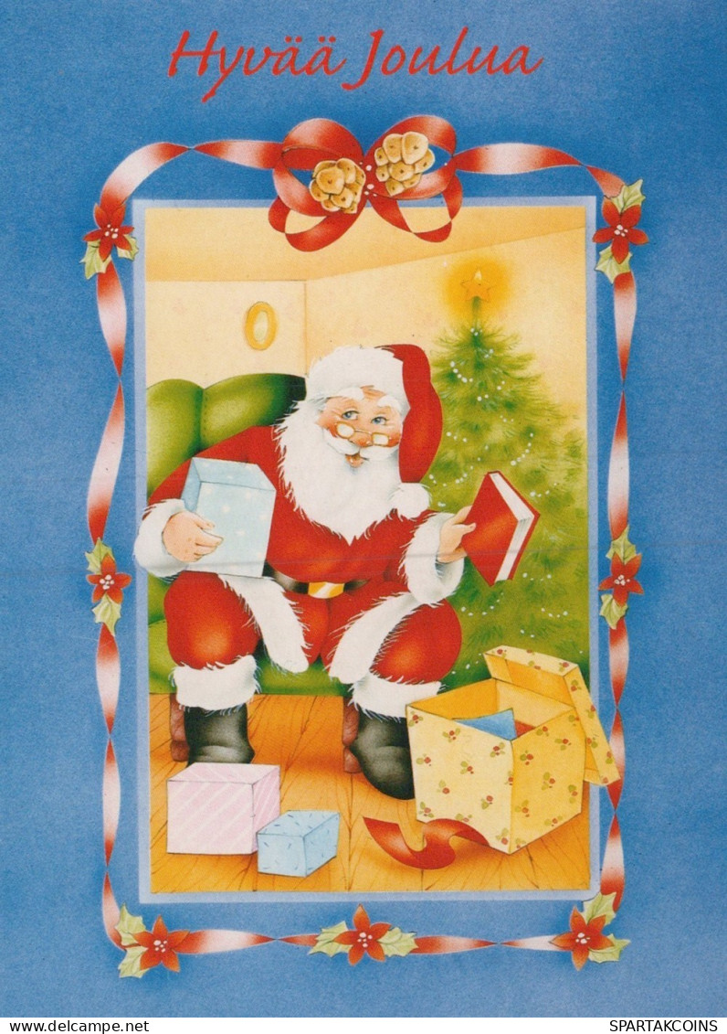PÈRE NOËL NOËL Fêtes Voeux Vintage Carte Postale CPSM #PAK667.A - Santa Claus