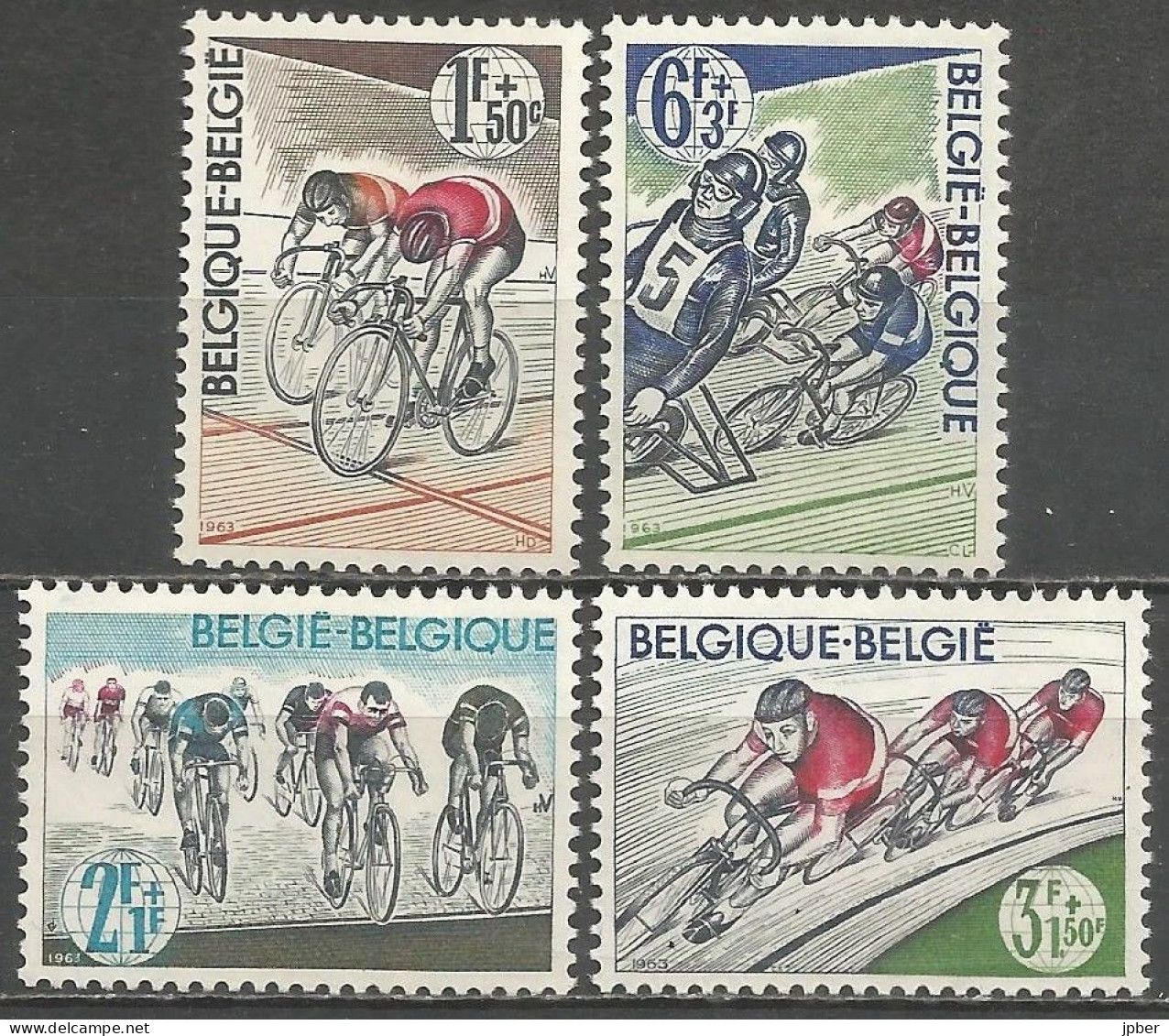 Belgique - Ligue Vélocipédique - Jeux Olympiques Tokyo 1964 - N°1255 à 1258 ** - Nuevos