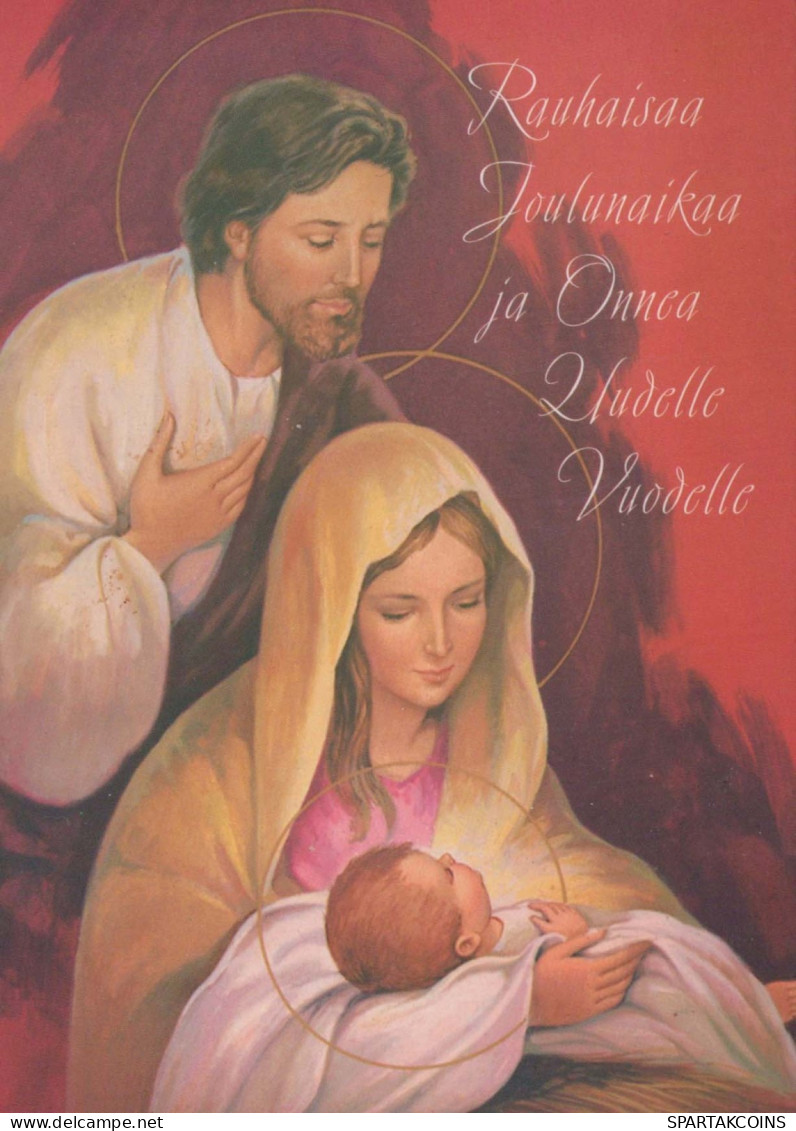 Virgen Mary Madonna Baby JESUS Christmas Religion Vintage Postcard CPSM #PBB912.A - Maagd Maria En Madonnas
