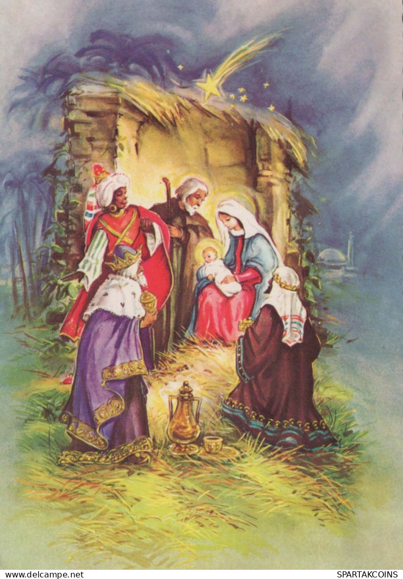 Vierge Marie Madone Bébé JÉSUS Noël Religion Vintage Carte Postale CPSM #PBB855.A - Maagd Maria En Madonnas