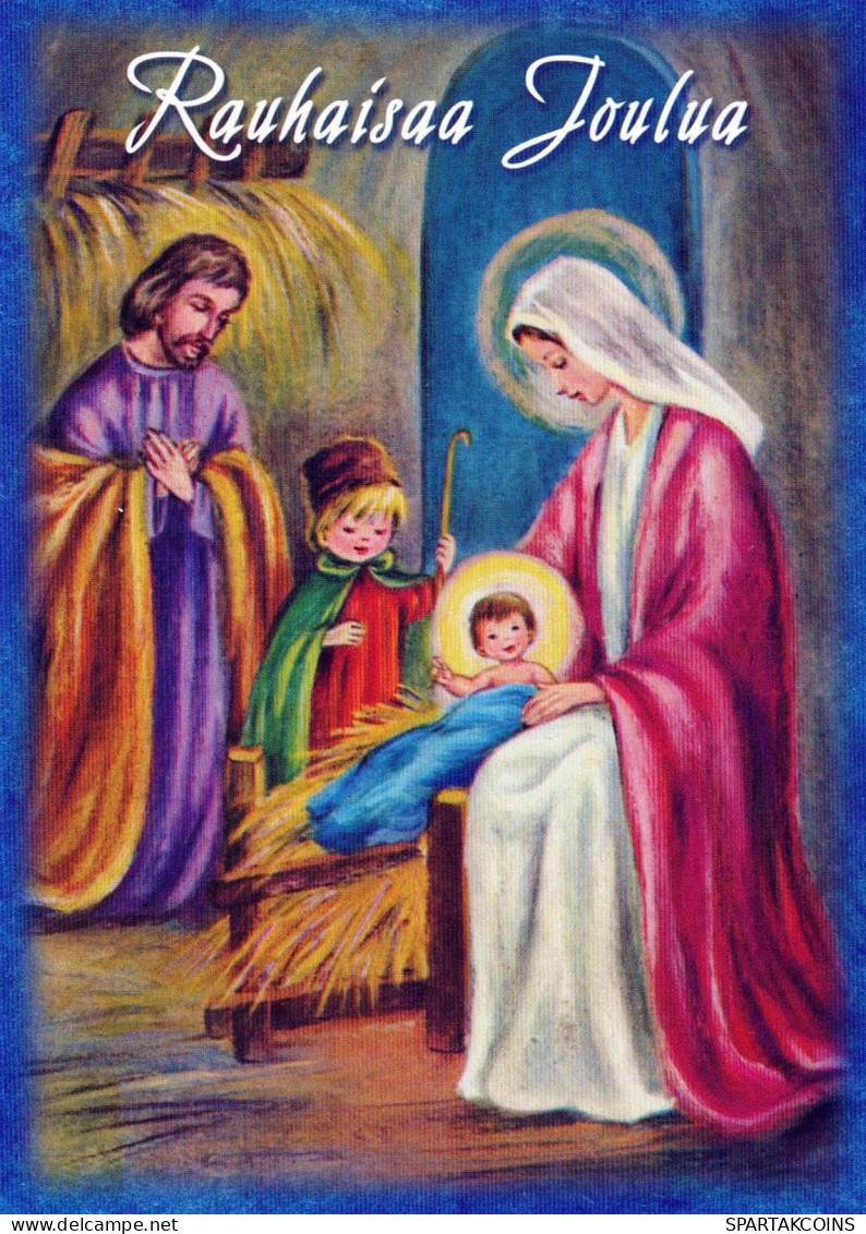 Vierge Marie Madone Bébé JÉSUS Noël Religion Vintage Carte Postale CPSM #PBB780.A - Maagd Maria En Madonnas