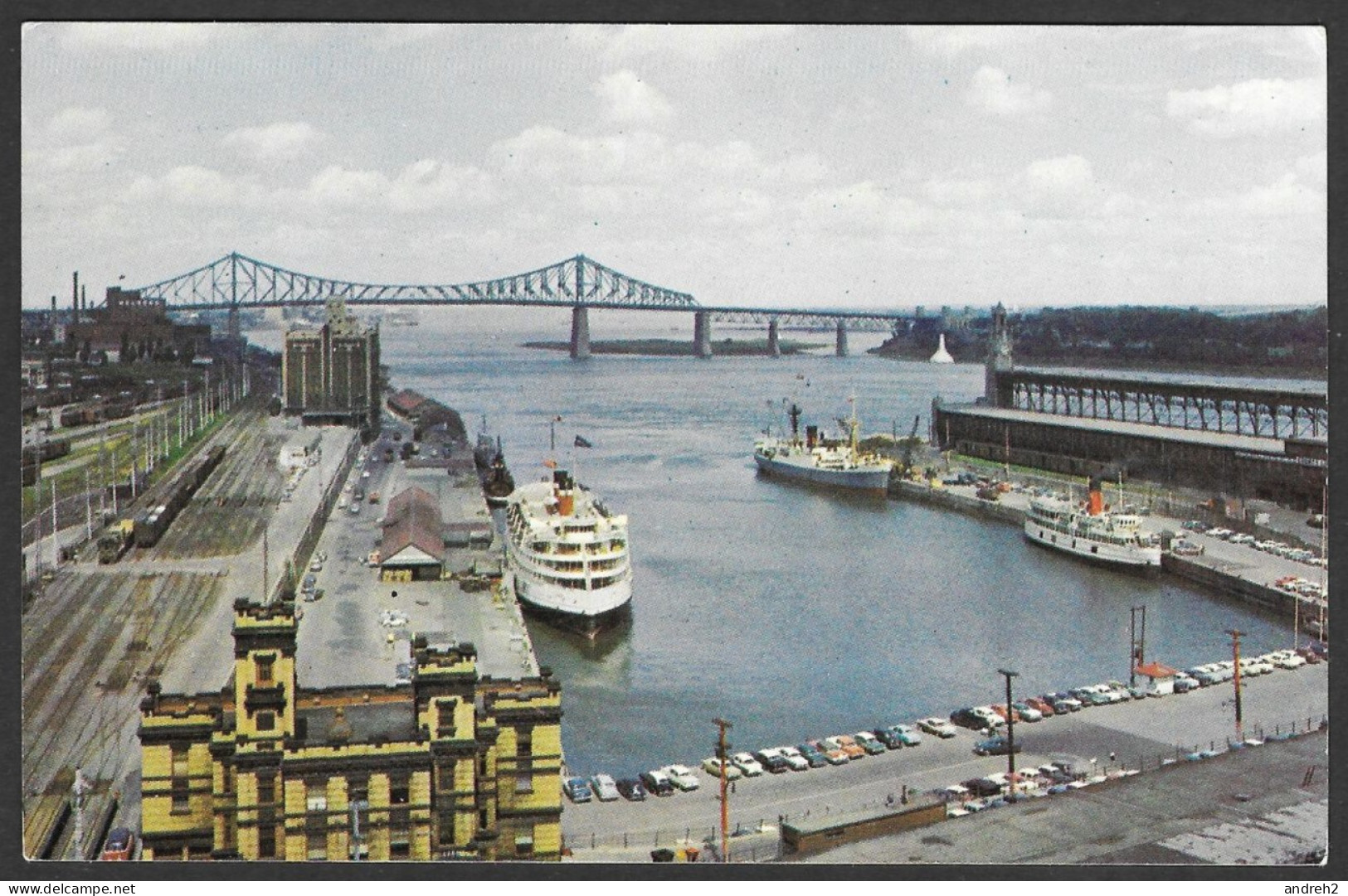 Montréal  Québec - C.P.A. - No: RF-1009 - Métropole Du Canada, Port De Montréal Et Le Pont Jacques Cartier - Par Unic - Montreal