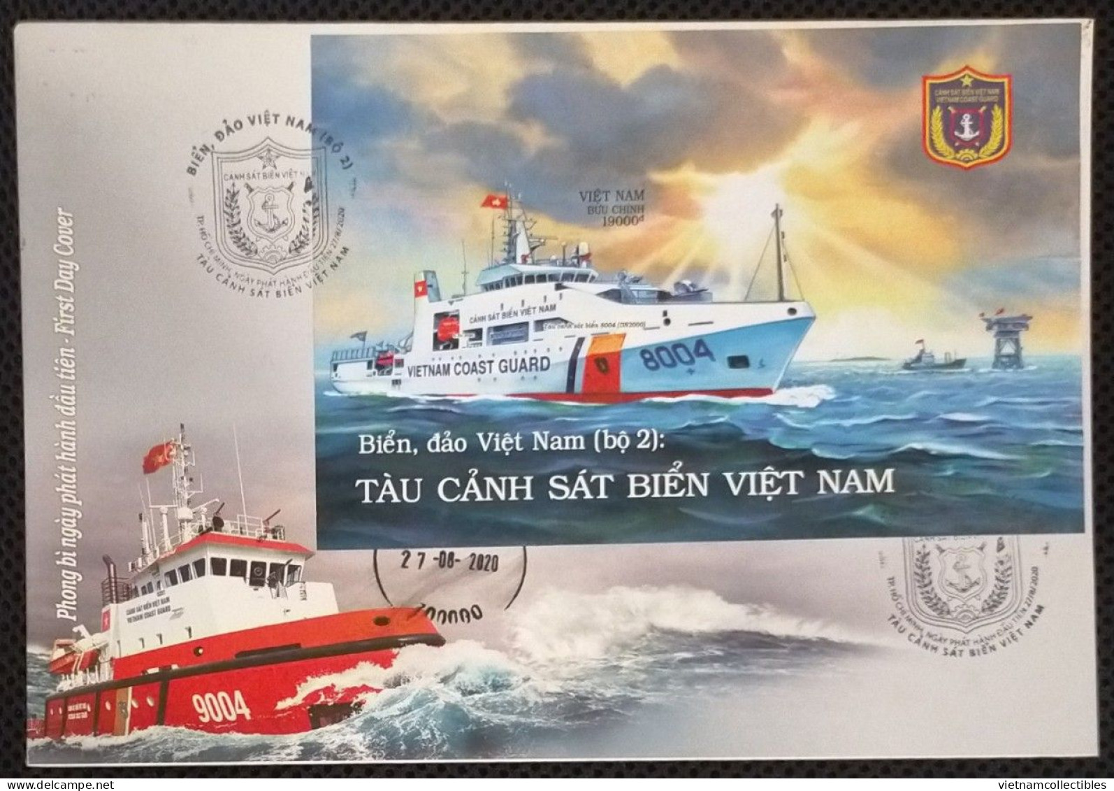 FDC Vietnam Cover With Imperf Souvenir Sheet 2020 : Viet Nam Coast Guard Ship / Ships (Ms1130) - Vietnam