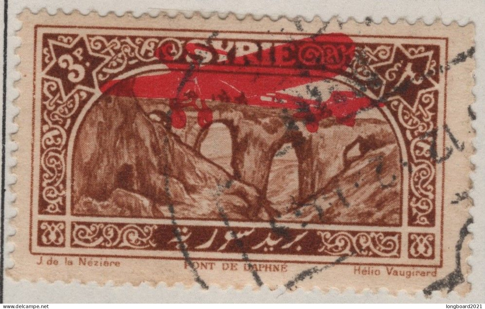 SYRIA - 3 PIASTRES 1925 AVION Mi 281 - Siria