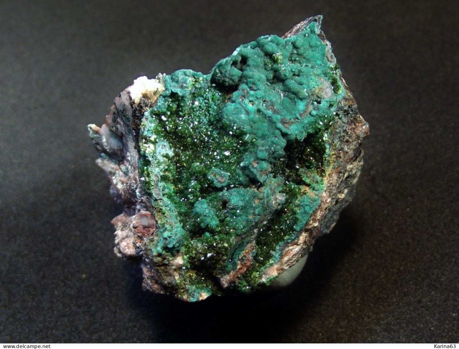 Pseudomalachite With Libethenite  ( 3 X 2 X 2 Cm ) Miguel Vacas Mine - Vila Viçosa Evora Distr. - Portugal - Minerali