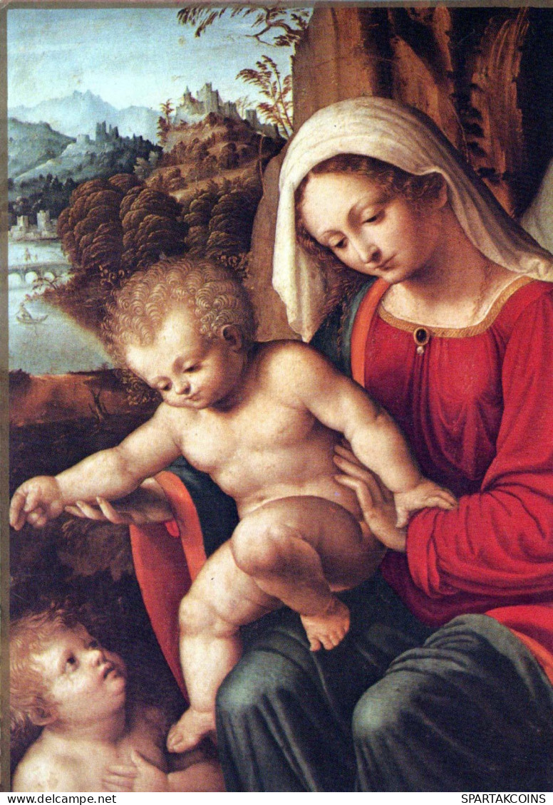 Vergine Maria Madonna Gesù Bambino Religione Vintage Cartolina CPSM #PBQ175.A - Jungfräuliche Marie Und Madona