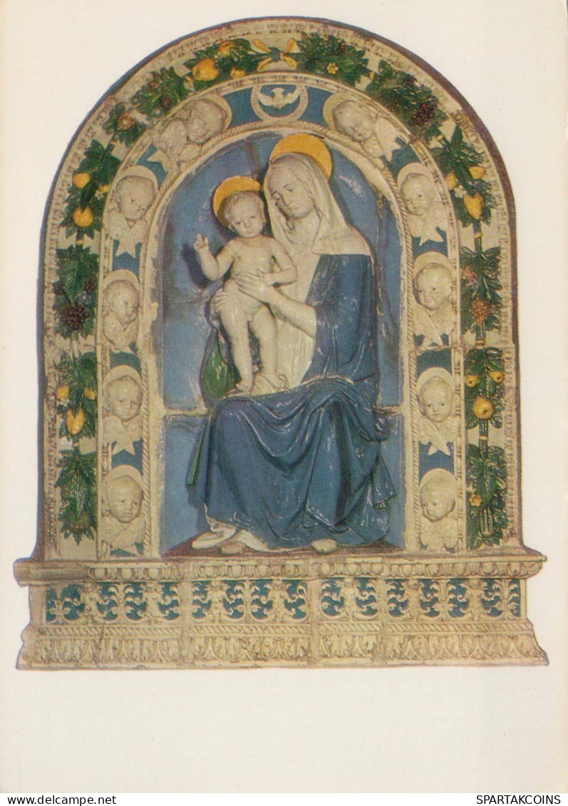 Vierge Marie Madone Bébé JÉSUS Religion Vintage Carte Postale CPSM #PBQ216.A - Jungfräuliche Marie Und Madona