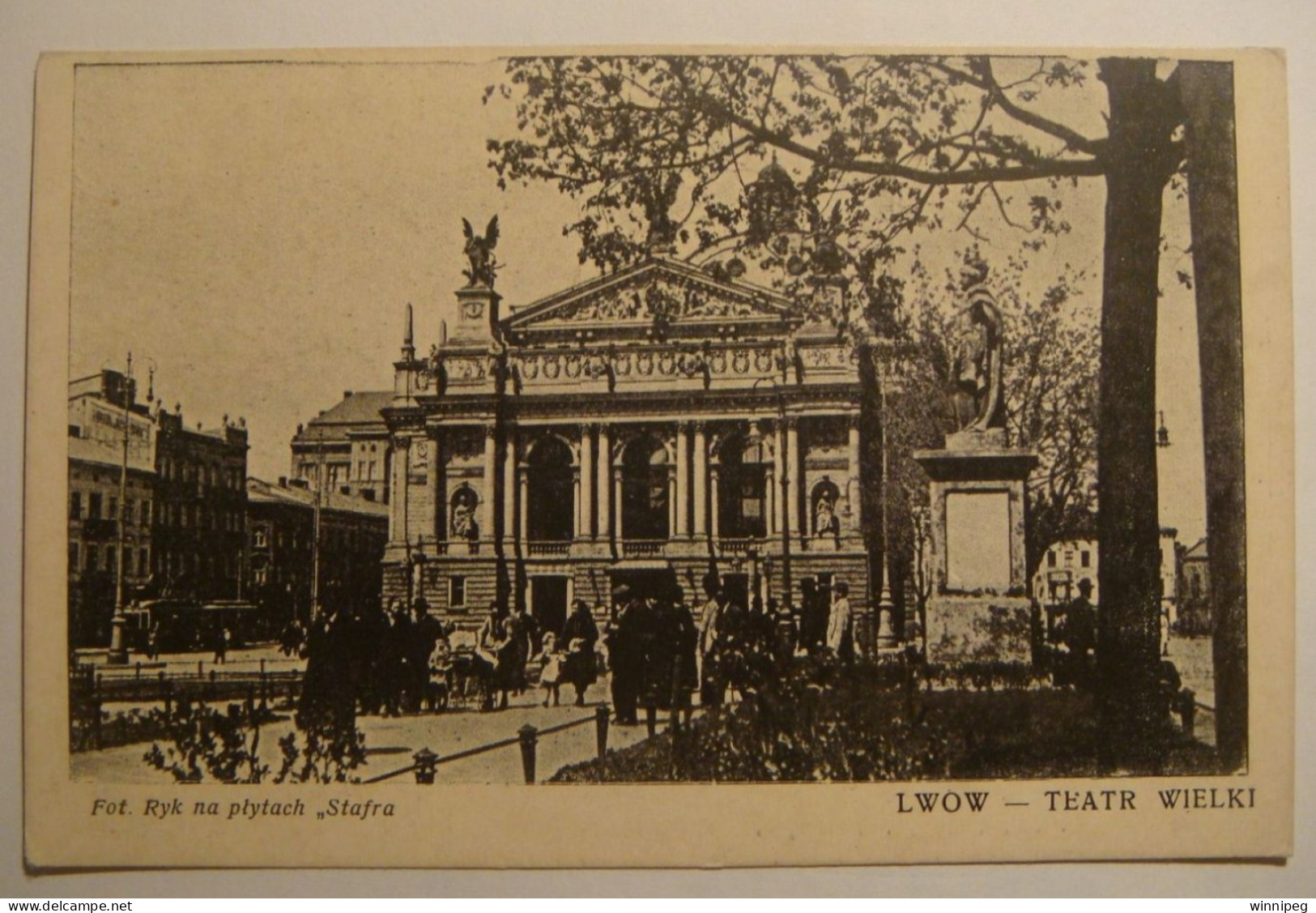 Lwow.2 Pc's.Kaplica Boimow.Teatr Wielki.Fot Ryk Na Plytach Stafra.Poland.Ukraine. - Ucrania