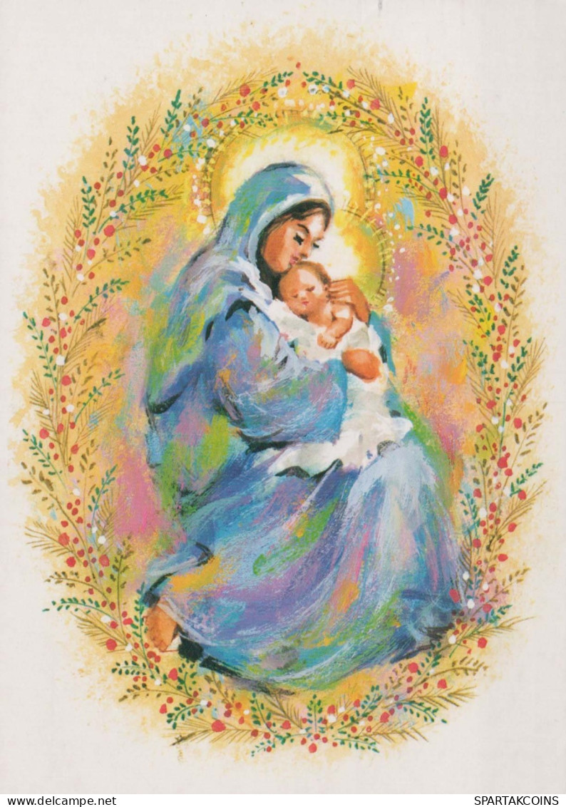 Vergine Maria Madonna Gesù Bambino Religione Vintage Cartolina CPSM #PBQ085.A - Virgen Mary & Madonnas