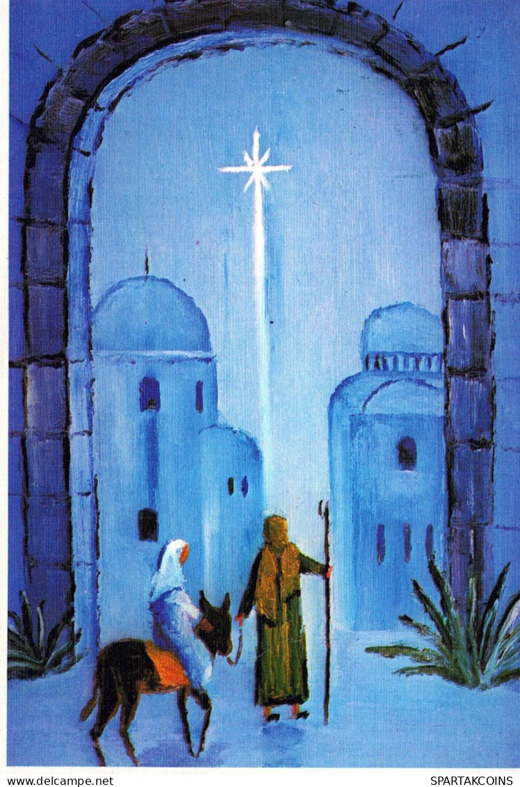 Vierge Marie Madone Bébé JÉSUS Noël Religion Vintage Carte Postale CPSM #PBP970.A - Virgen Mary & Madonnas
