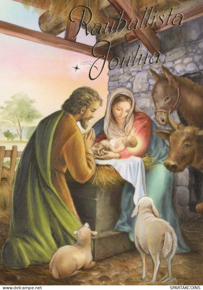 Jungfrau Maria Madonna Jesuskind Weihnachten Religion Vintage Ansichtskarte Postkarte CPSM #PBP821.A - Jungfräuliche Marie Und Madona