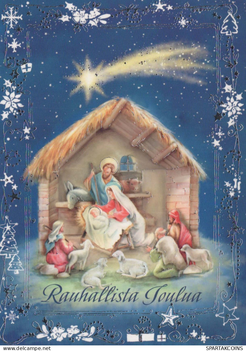 Vergine Maria Madonna Gesù Bambino Natale Religione Vintage Cartolina CPSM #PBP719.A - Maagd Maria En Madonnas