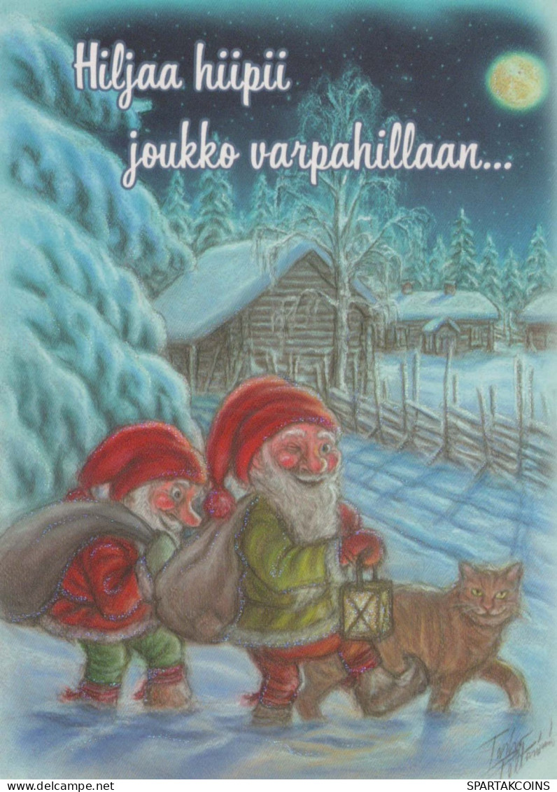 WEIHNACHTSMANN SANTA CLAUS Neujahr Weihnachten GNOME Vintage Ansichtskarte Postkarte CPSM #PBL807.A - Santa Claus