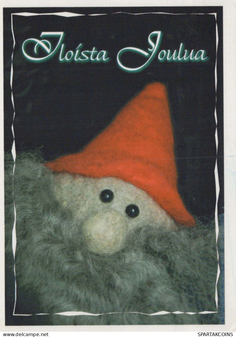 PÈRE NOËL Bonne Année Noël GNOME Vintage Carte Postale CPSM #PBL861.A - Santa Claus