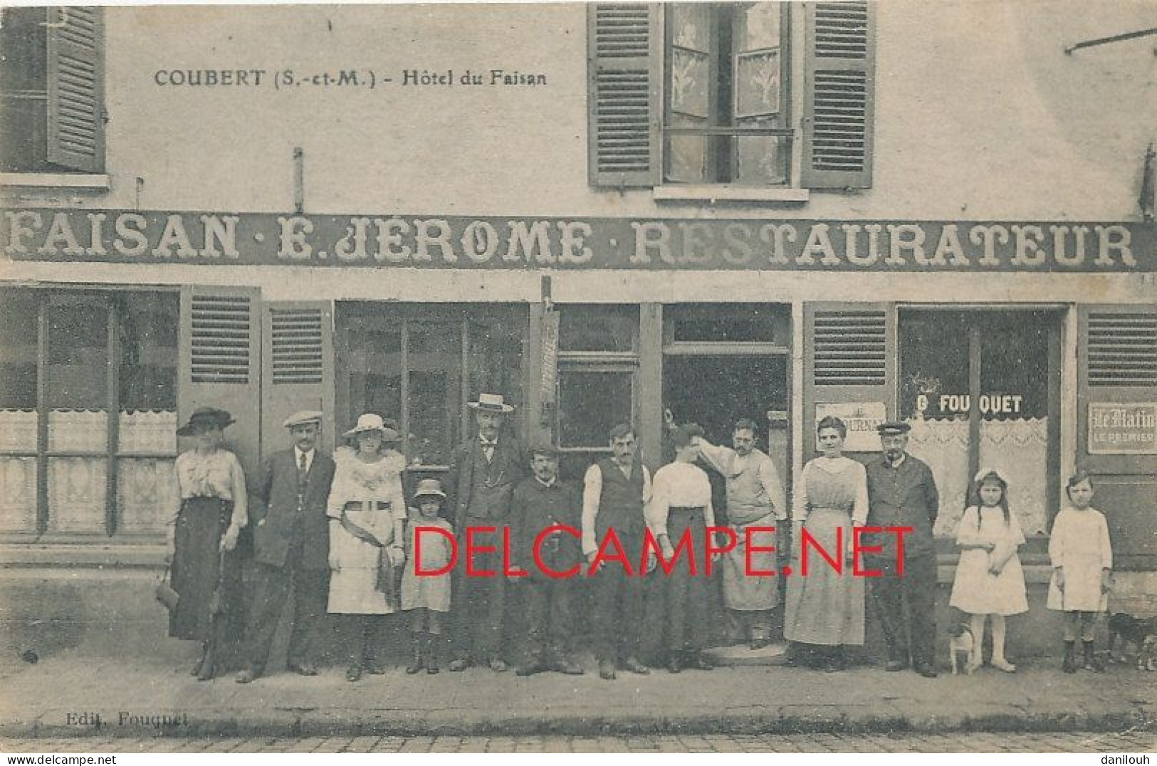 77 // COUBERT    Hotel Du Faisan  E JEROME Restaurateur - Autres & Non Classés