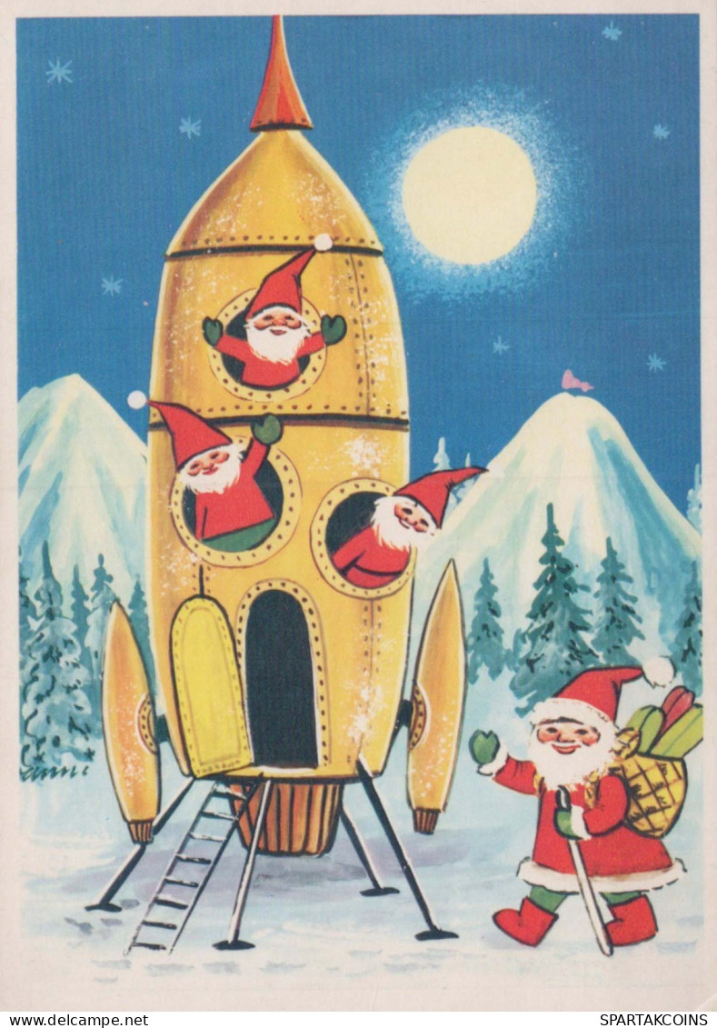 WEIHNACHTSMANN SANTA CLAUS Neujahr Weihnachten GNOME Vintage Ansichtskarte Postkarte CPSM #PBL727.A - Santa Claus