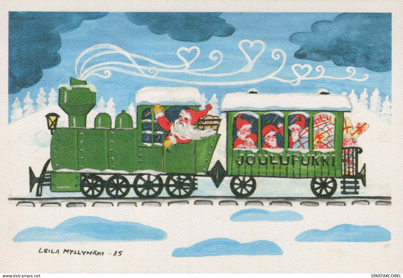 PÈRE NOËL Bonne Année Noël GNOME Vintage Carte Postale CPSM #PBL691.A - Santa Claus