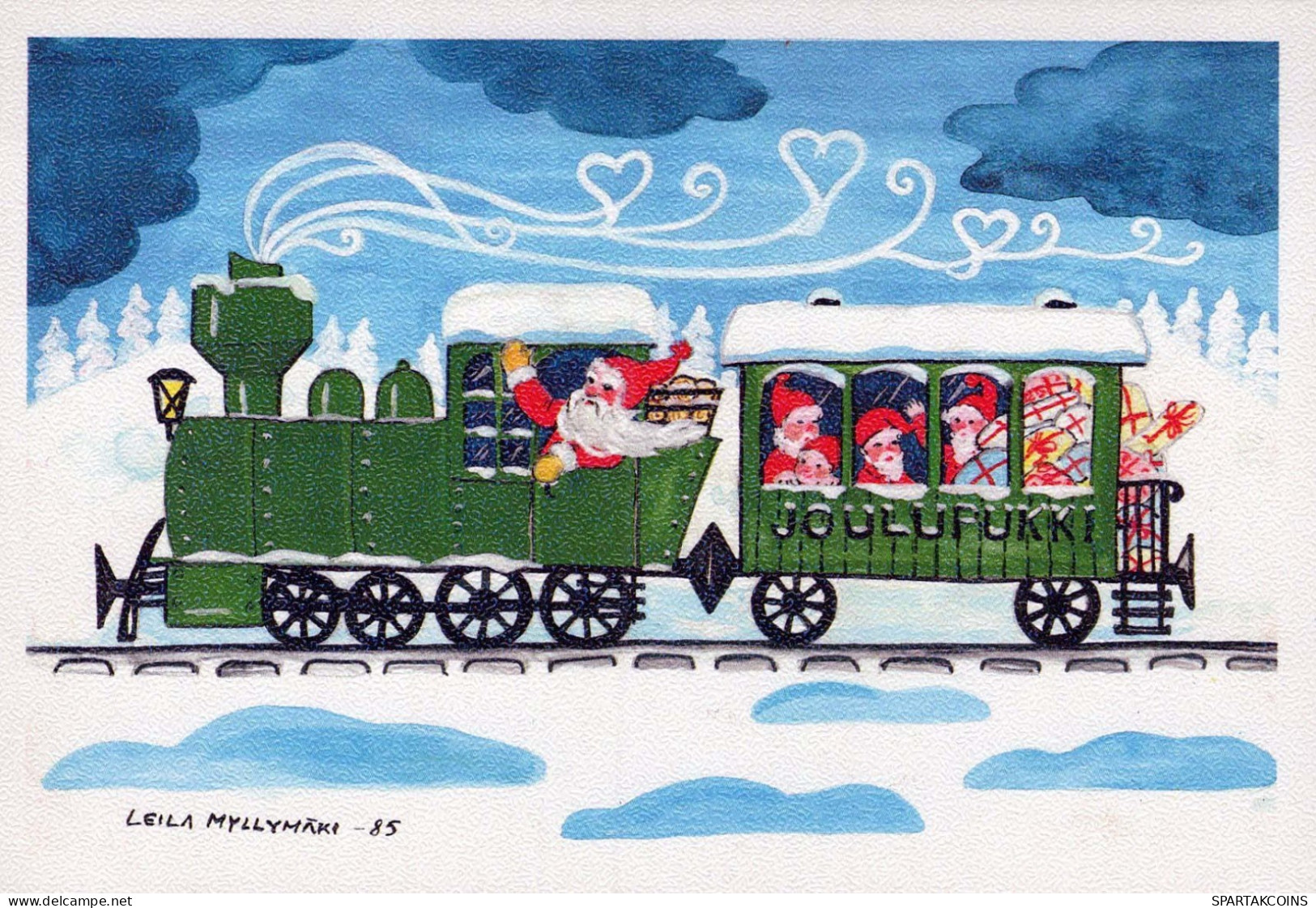 PÈRE NOËL Bonne Année Noël GNOME Vintage Carte Postale CPSM #PBL691.A - Santa Claus
