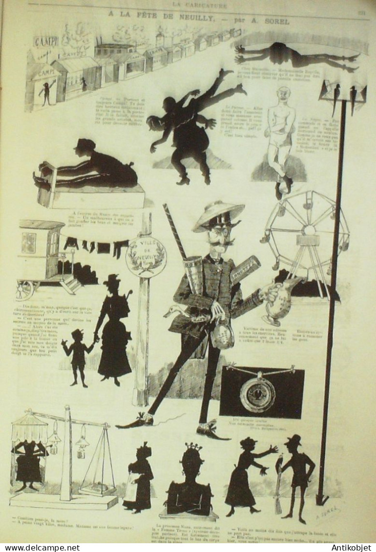 La Caricature 1884 N°237 Sur La Plage Draner Trock Fête De Neuilly Sorel Naquet Par Luque - Riviste - Ante 1900