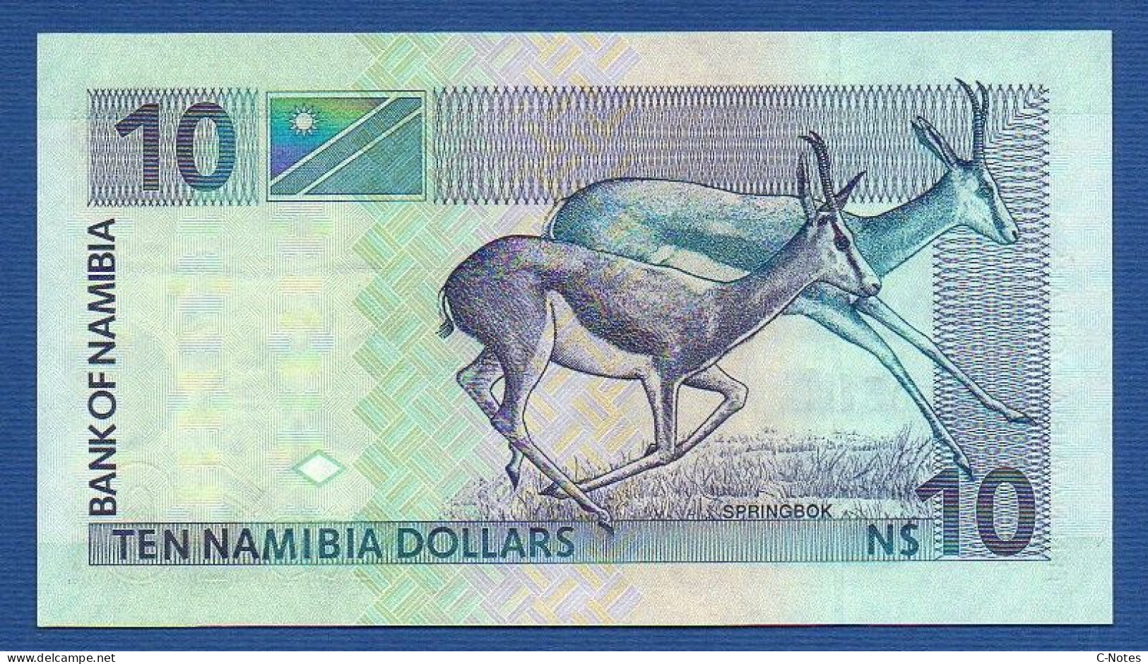 NAMIBIA - P. 4c – 10 Namibia Dollars ND, UNC, S/n B50770581 - Namibië