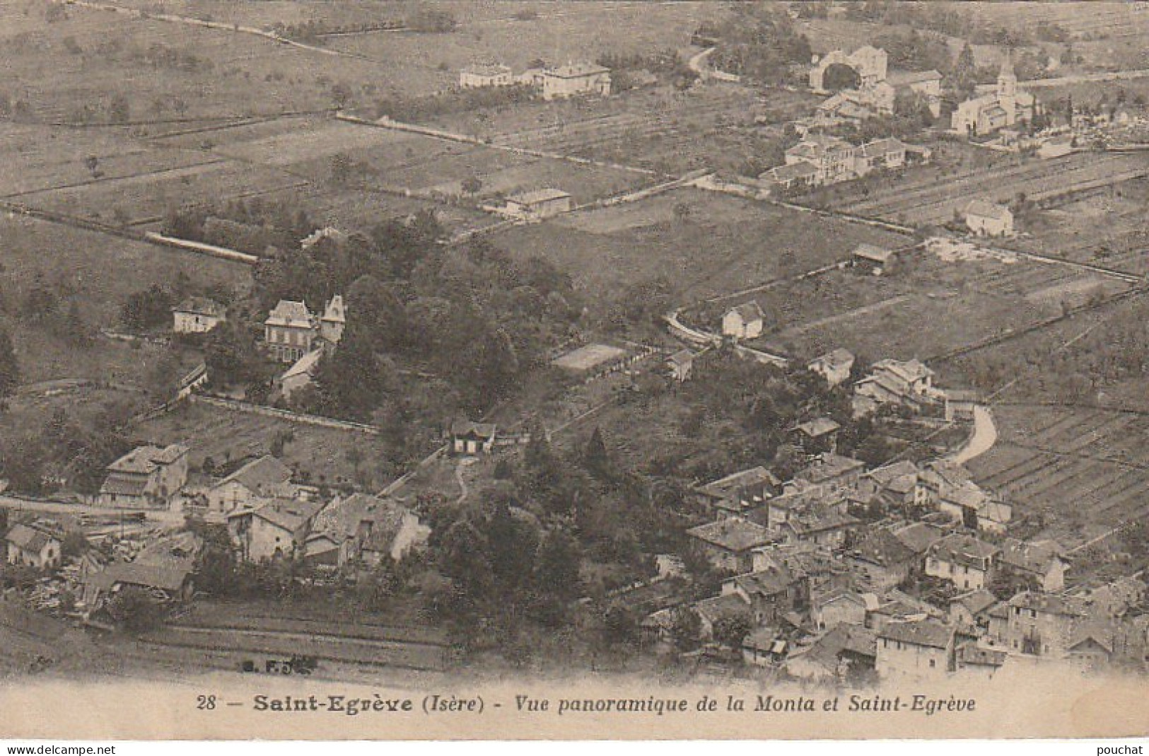 DE 16 -(38) SAINT EGREVE -  VUE PANORAMIQUE DE LA MONTA ET SAINT EGREVE  -  2 SCANS - Andere & Zonder Classificatie