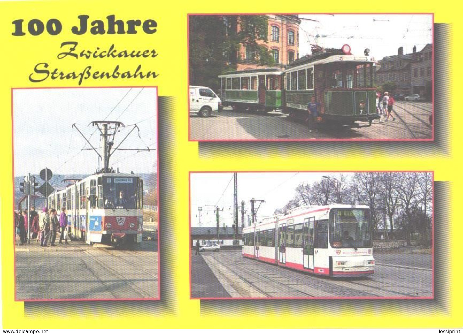 Germany:Zwickauer Strassenbahnen 100 Years, Trams, Tatra KT 4D Traktion - Tram